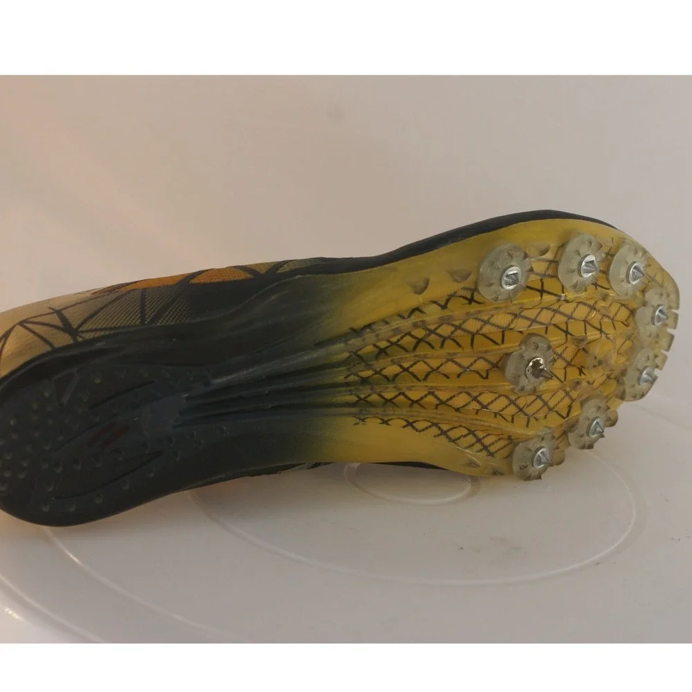 Thestron Track & Field Spikes Womens Size 4 EU 34 Black Gold Sprinting Shoes
